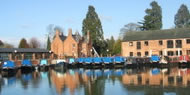 Union Wharf Marina at Market Harborough in Leicestershire